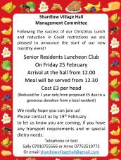 Shardlow Village Hall Committee Luncheon Club